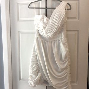 Fabulous one shoulder, white  Grecian style dress